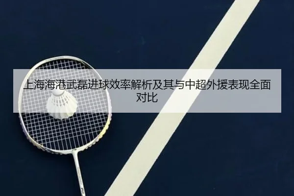 上海海港武磊进球效率解析及其与中超外援表现全面对比
